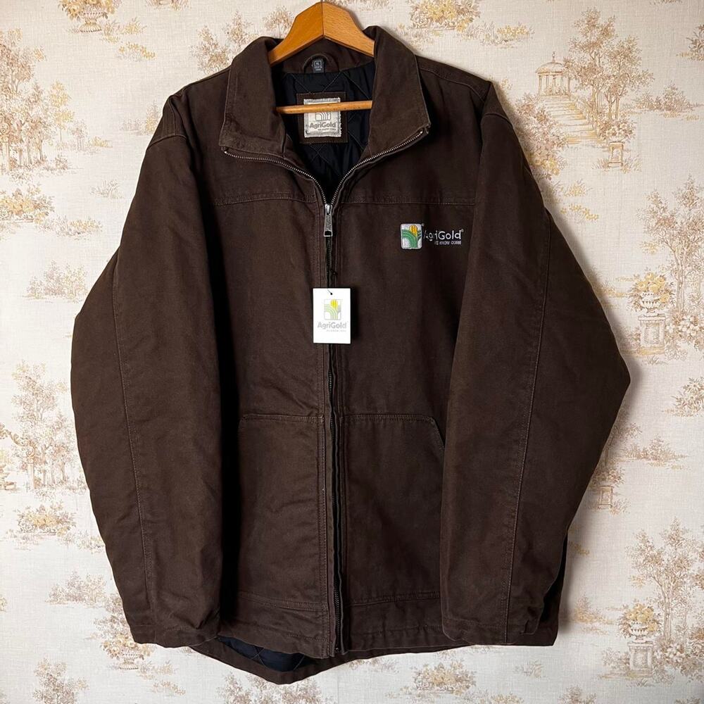 NWT AgriGold Canvas Work Jacket | Quilted Lined Chore Coat | XL